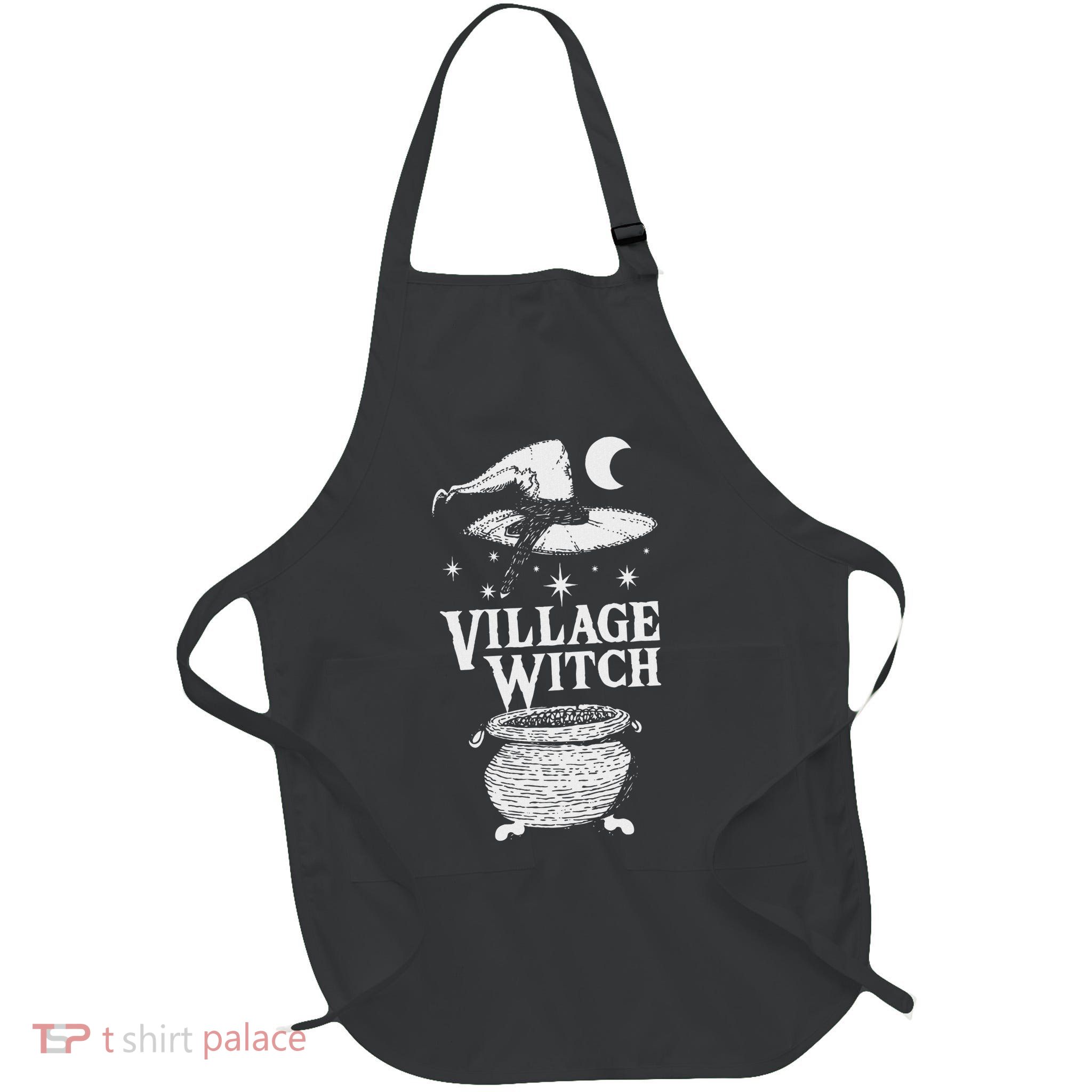 Village Witch Witchcraft Witch Wicca Occult Pagan Full-Length Apron With Pockets
