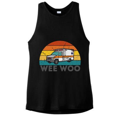 Vintage Wee Woo Ambulance Amr Funny Ems Emt Paramedic. Ladies PosiCharge Tri-Blend Wicking Tank