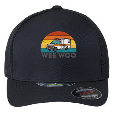 Vintage Wee Woo Ambulance Amr Funny Ems Emt Paramedic. Flexfit Unipanel Trucker Cap