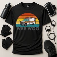 Vintage Wee Woo Ambulance Amr Funny Ems Emt Paramedic. Performance Shirt