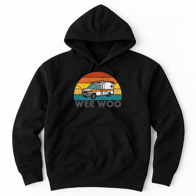 Vintage Wee Woo Ambulance Amr Funny Ems Emt Paramedic. Hoodie
