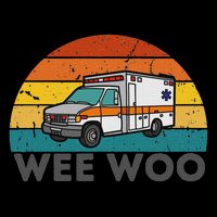Vintage Wee Woo Ambulance Amr Funny Ems Emt Paramedic. Button