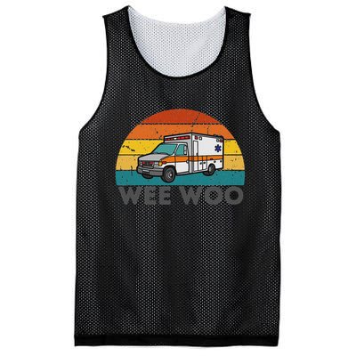 Vintage Wee Woo Ambulance Amr Funny Ems Emt Paramedic. Mesh Reversible Basketball Jersey Tank