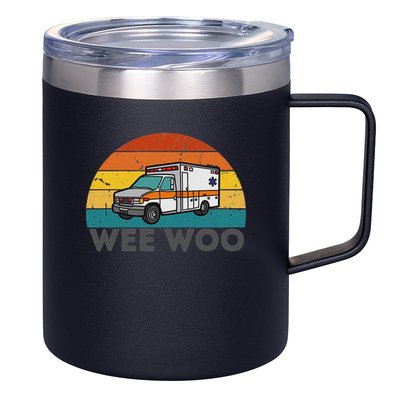 Vintage Wee Woo Ambulance Amr Funny Ems Emt Paramedic. 12oz Stainless Steel Coffee Mug