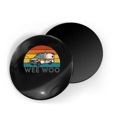 Vintage Wee Woo Ambulance Amr Funny Ems Emt Paramedic. Magnet