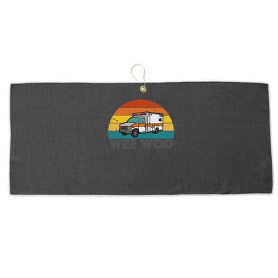 Vintage Wee Woo Ambulance Amr Funny Ems Emt Paramedic. Large Microfiber Waffle Golf Towel