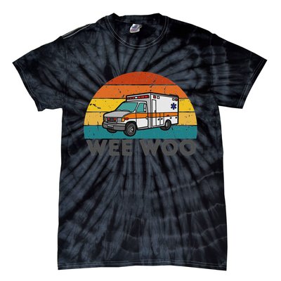 Vintage Wee Woo Ambulance Amr Funny Ems Emt Paramedic. Tie-Dye T-Shirt