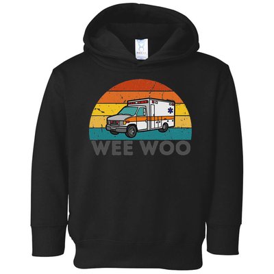 Vintage Wee Woo Ambulance Amr Funny Ems Emt Paramedic. Toddler Hoodie