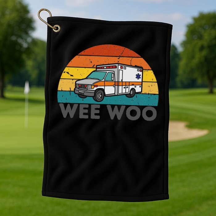 Vintage Wee Woo Ambulance Amr Funny Ems Emt Paramedic. Golf Towel