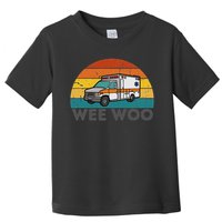 Vintage Wee Woo Ambulance Amr Funny Ems Emt Paramedic. Toddler T-Shirt