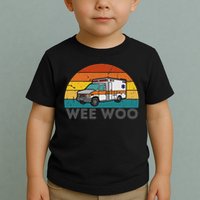 Vintage Wee Woo Ambulance Amr Funny Ems Emt Paramedic. Toddler T-Shirt