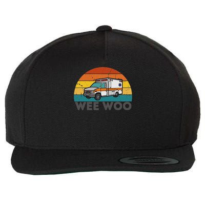 Vintage Wee Woo Ambulance Amr Funny Ems Emt Paramedic. Wool Snapback Cap