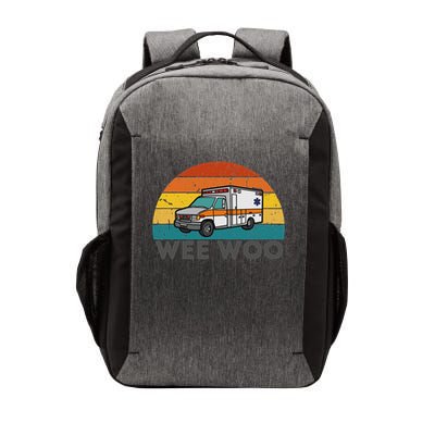 Vintage Wee Woo Ambulance Amr Funny Ems Emt Paramedic. Vector Backpack