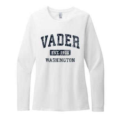 Vader Washington Wa Vintage Athletic Sports Design Womens CVC Long Sleeve Shirt