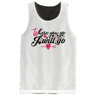 Valentine Where You Go I Will Go Mesh Reversible Basketball Jersey Tank