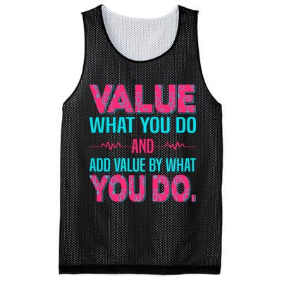 Value What You Do And Add Calue By What You Do Mesh Reversible Basketball Jersey Tank