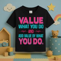 Value What You Do And Add Calue By What You Do Toddler T-Shirt