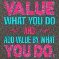 Value What You Do And Add Calue By What You Do Cotton Canvas Backpack