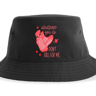 Valentine Whatever You Do DonT Fall For Me Rn Pct Cna Nurse Sustainable Bucket Hat