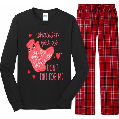 Valentine Whatever You Do DonT Fall For Me Rn Pct Cna Nurse Long Sleeve Pajama Set