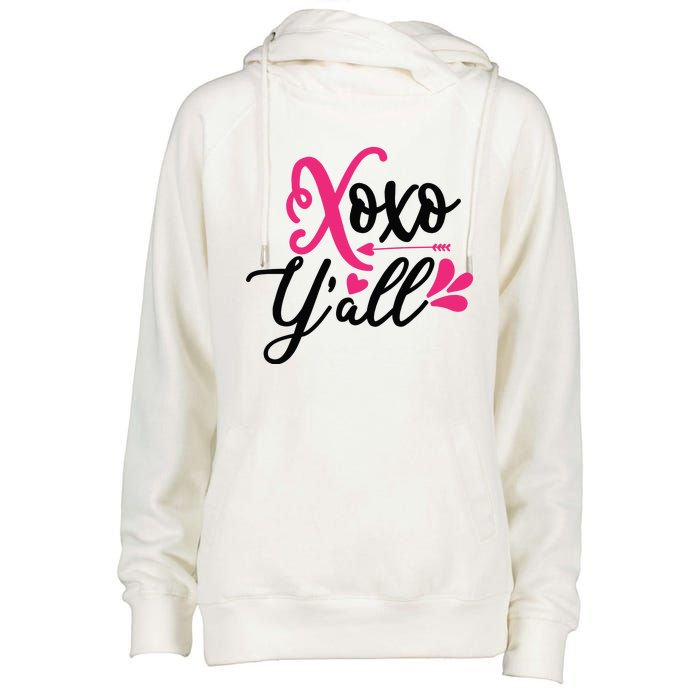 Valentine Xoxo Y All Womens Funnel Neck Pullover Hood