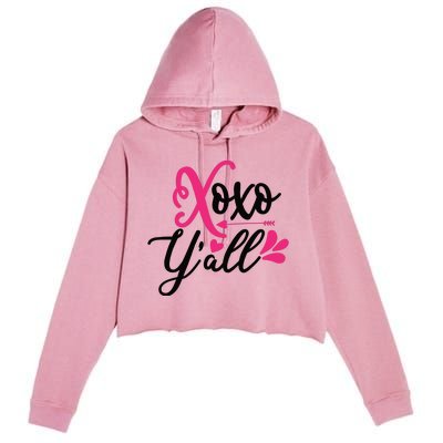 Valentine Xoxo Y All Crop Fleece Hoodie