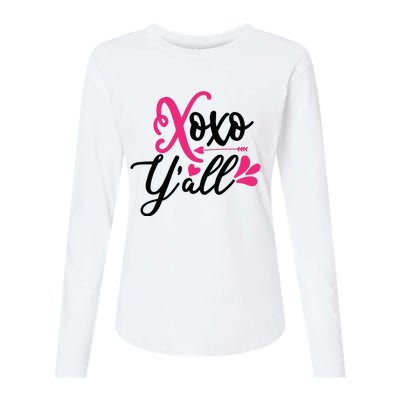 Valentine Xoxo Y All Womens Cotton Relaxed Long Sleeve T-Shirt