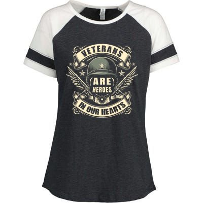 Veterans You Are Our Hero Veteran Themed Military Support Enza Ladies Jersey Colorblock Tee