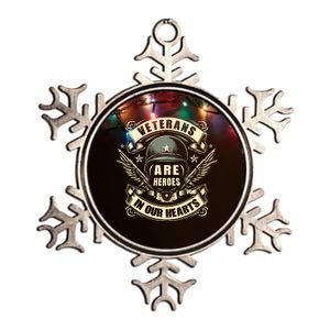 Veterans You Are Our Hero Veteran Themed Military Support Metallic Star Ornament