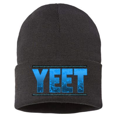 Vintage Yeet Apparel Saying For All Sustainable Knit Beanie
