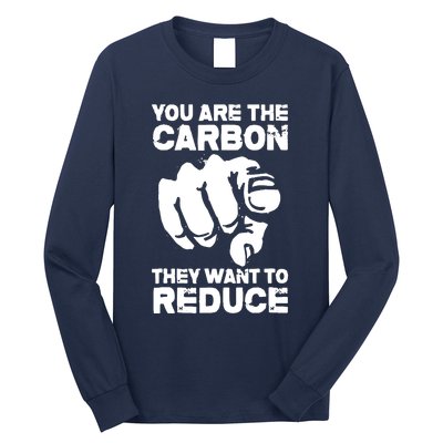 Vintage You Are The Carbon They Want To Reduce Funny Long Sleeve Shirt