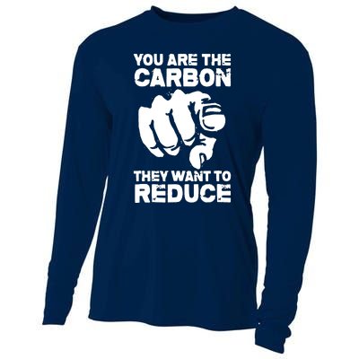 Vintage You Are The Carbon They Want To Reduce Funny Cooling Performance Long Sleeve Crew