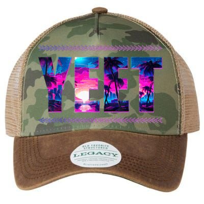 Vintage Yeet Apparel Saying Funny Legacy Tie Dye Trucker Hat