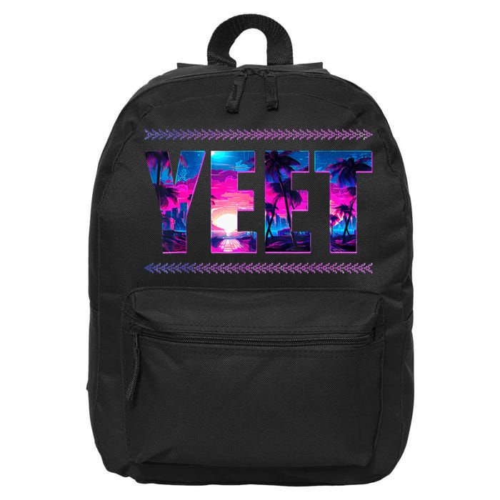 Vintage Yeet Apparel Saying Funny 16 in Basic Backpack