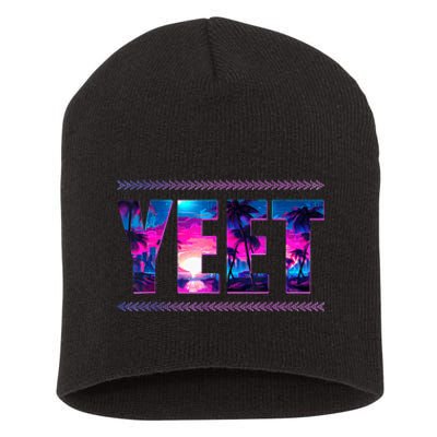 Vintage Yeet Apparel Saying Funny Short Acrylic Beanie