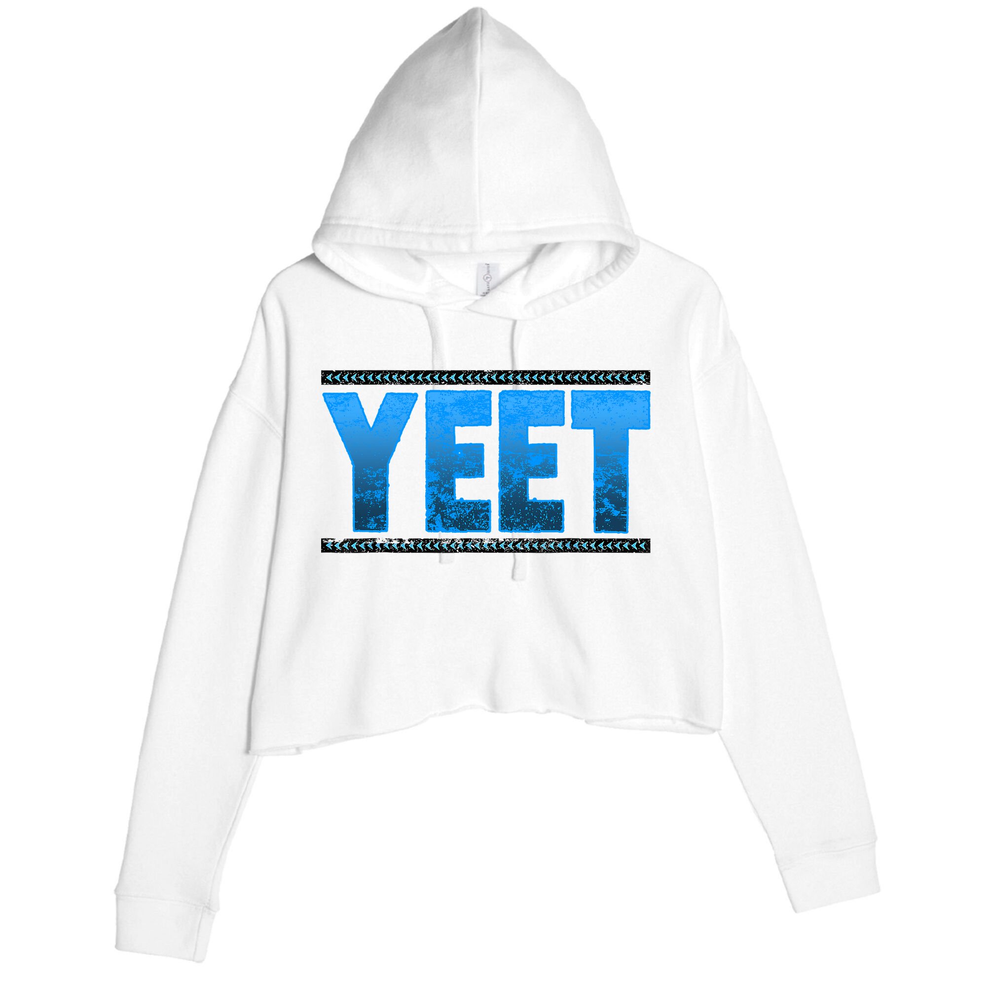 Vintage Yeet Apparel Saying Crop Fleece Hoodie