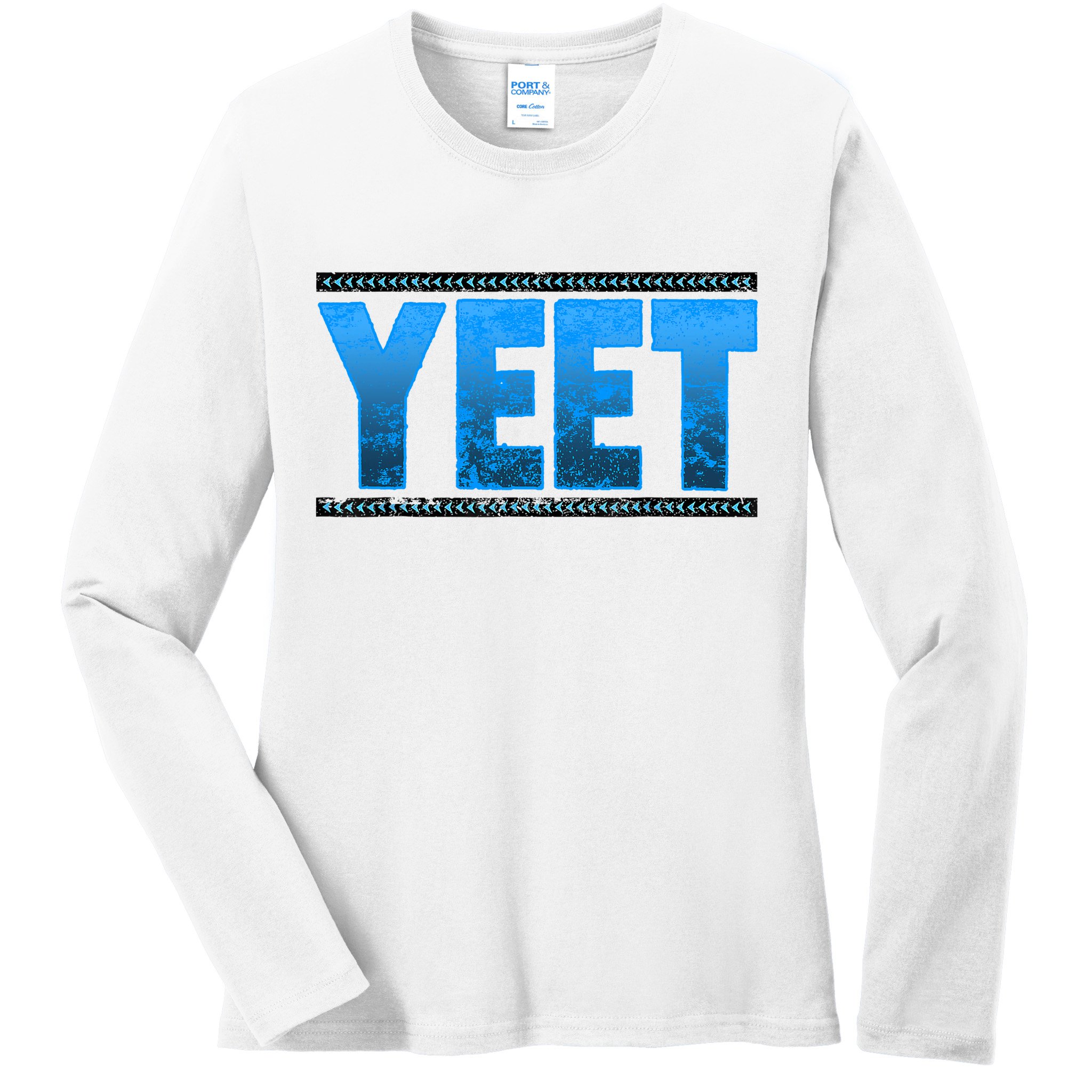 Vintage Yeet Apparel Saying Ladies Long Sleeve Shirt