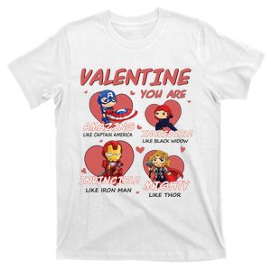 Valentine You Are Chibi Style Superheroes Funny Trending Cute Gift Idea T-Shirt