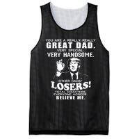 Vintage You Are A Great Great Dad Support Trump Mesh Reversible Basketball Jersey Tank