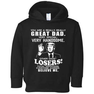 Vintage You Are A Great Great Dad Support Trump Toddler Hoodie