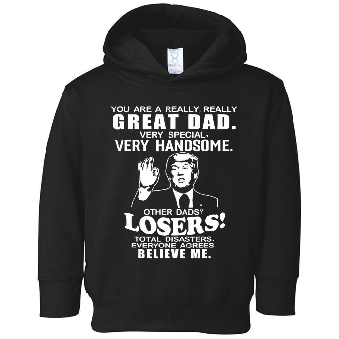 Vintage You Are A Great Great Dad Support Trump Toddler Hoodie