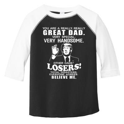 Vintage You Are A Great Great Dad Support Trump Toddler Fine Jersey T-Shirt