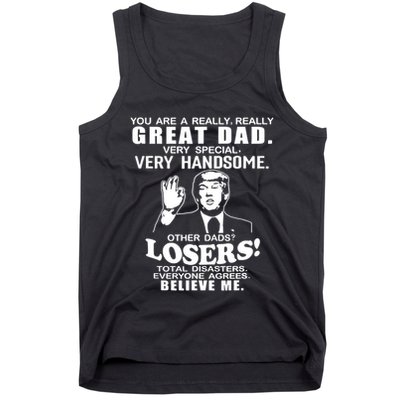 Vintage You Are A Great Great Dad Support Trump Tank Top