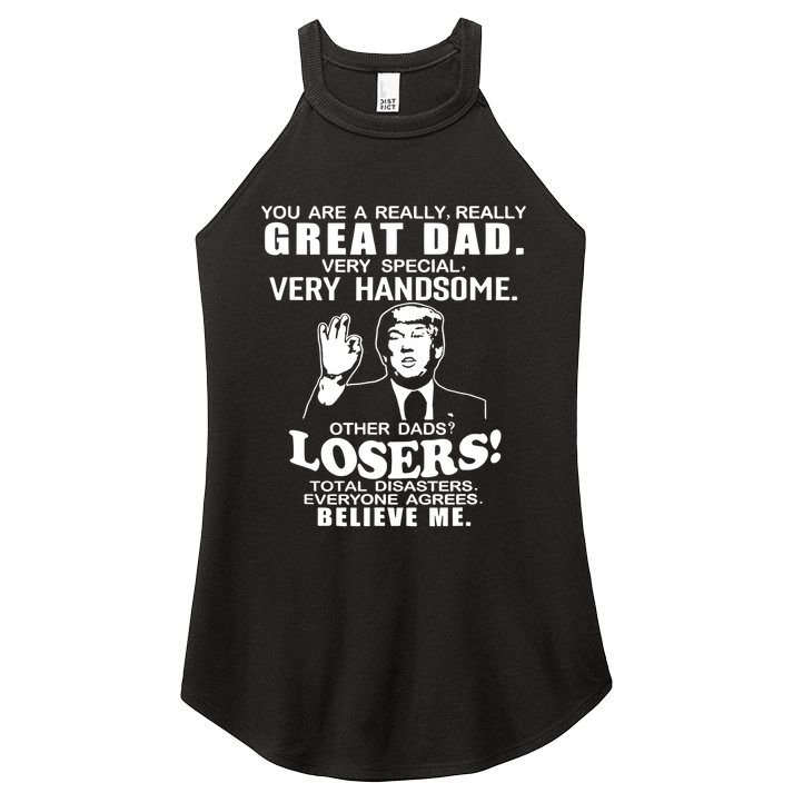 Vintage You Are A Great Great Dad Support Trump Women's Perfect Tri Rocker Tank