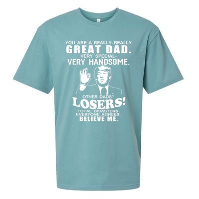 Vintage You Are A Great Great Dad Support Trump Sueded Cloud Jersey T-Shirt