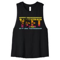 Vintage Yeet Apparel Saying Women's Racerback Cropped Tank