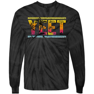 Vintage Yeet Apparel Saying Tie-Dye Long Sleeve Shirt