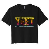 Vintage Yeet Apparel Saying Women's Crop Top Tee