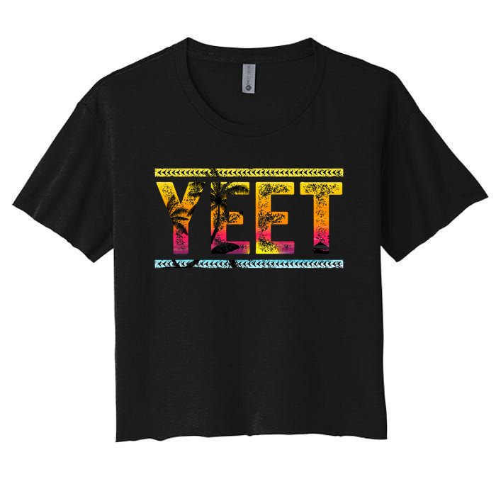 Vintage Yeet Apparel Saying Women's Crop Top Tee