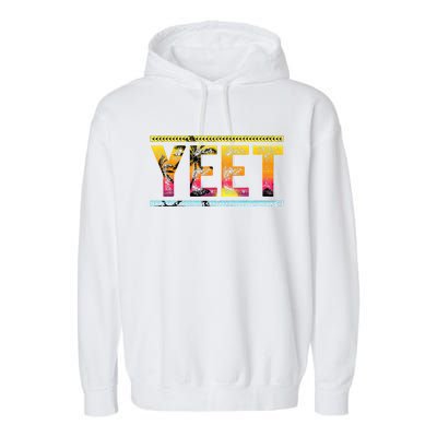 Vintage Yeet Apparel Saying Garment-Dyed Fleece Hoodie